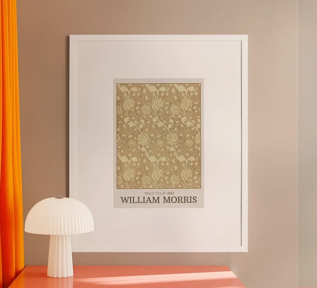 William Morris "Wild Tulip" Art Nouveau Pattern Poster Print poster with plastic frame by NorwesClub