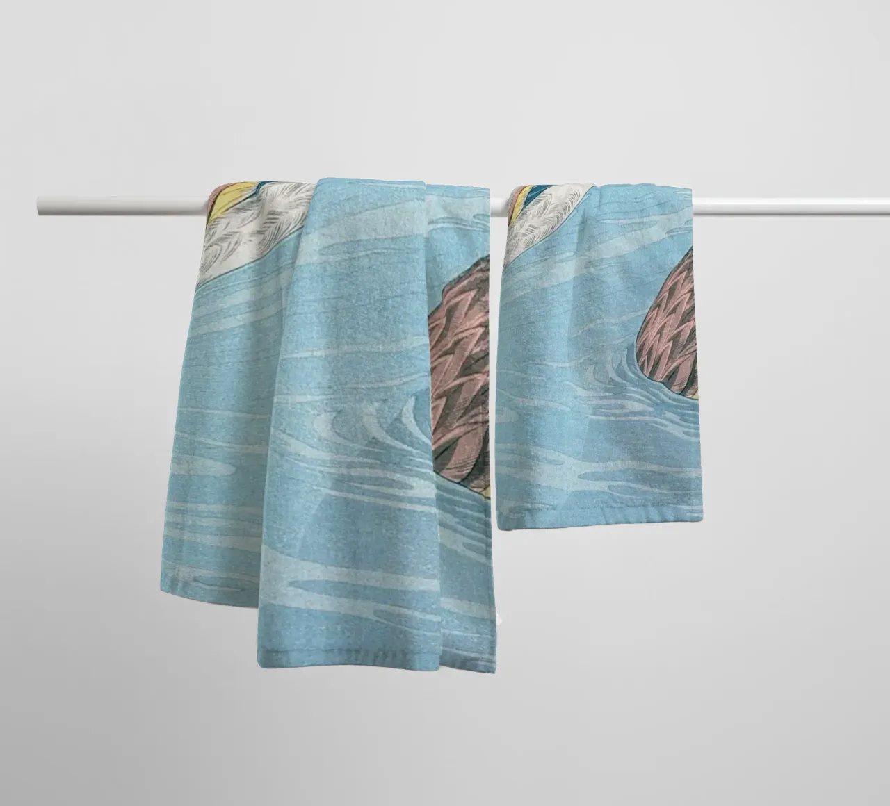 Goyo Hashiguchi "Ducks" Shin-hanga Japanese Woodblock Print towel by NorwesClub