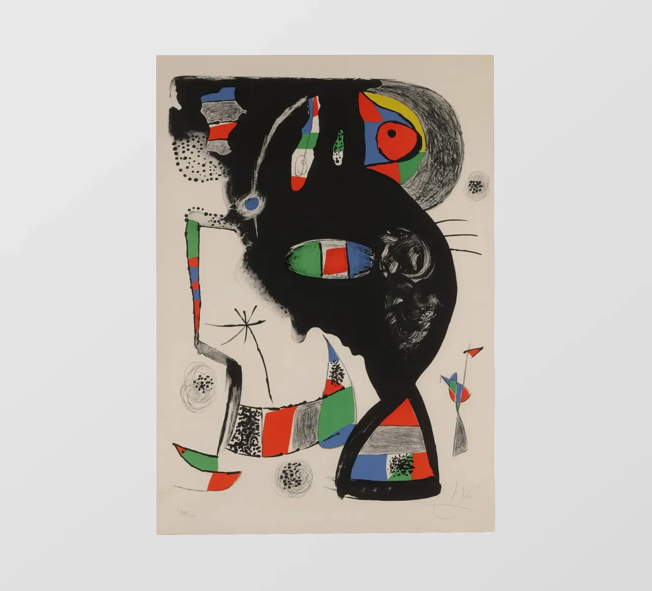 Joan Miró "42 Rue Blomet", capolavoro astratto surrealista pellicola backlit da NorwesClub
