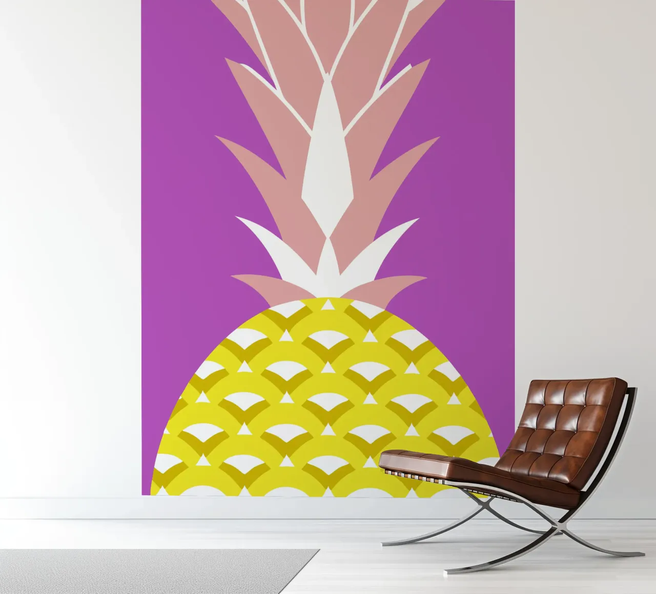 Ananas fotobehang van LOOK DIFFERENT