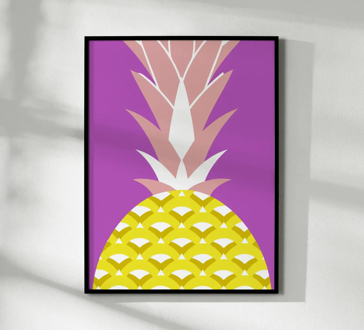 Ananas poster con telaio in alluminio da LOOK DIFFERENT