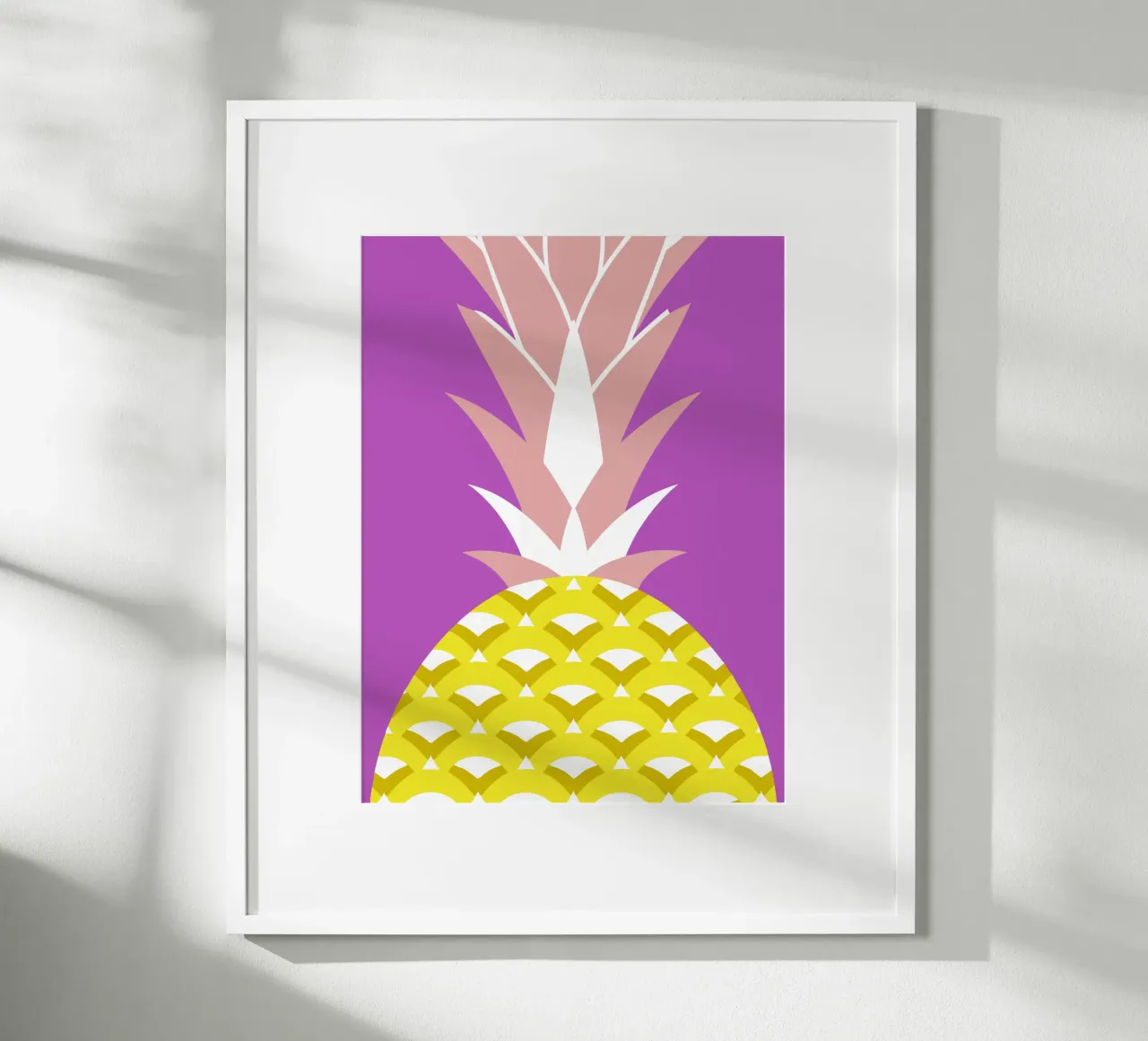 Ananas poster con telaio in alluminio da LOOK DIFFERENT