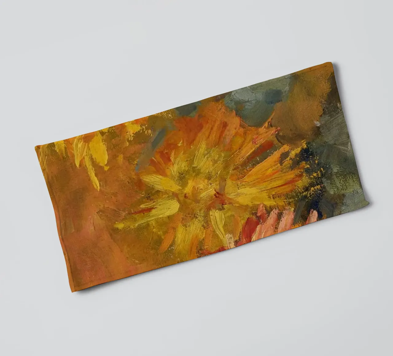 Piet Mondrian: Impressionist Chrysanthemums Floral Art Print towel by NorwesClub