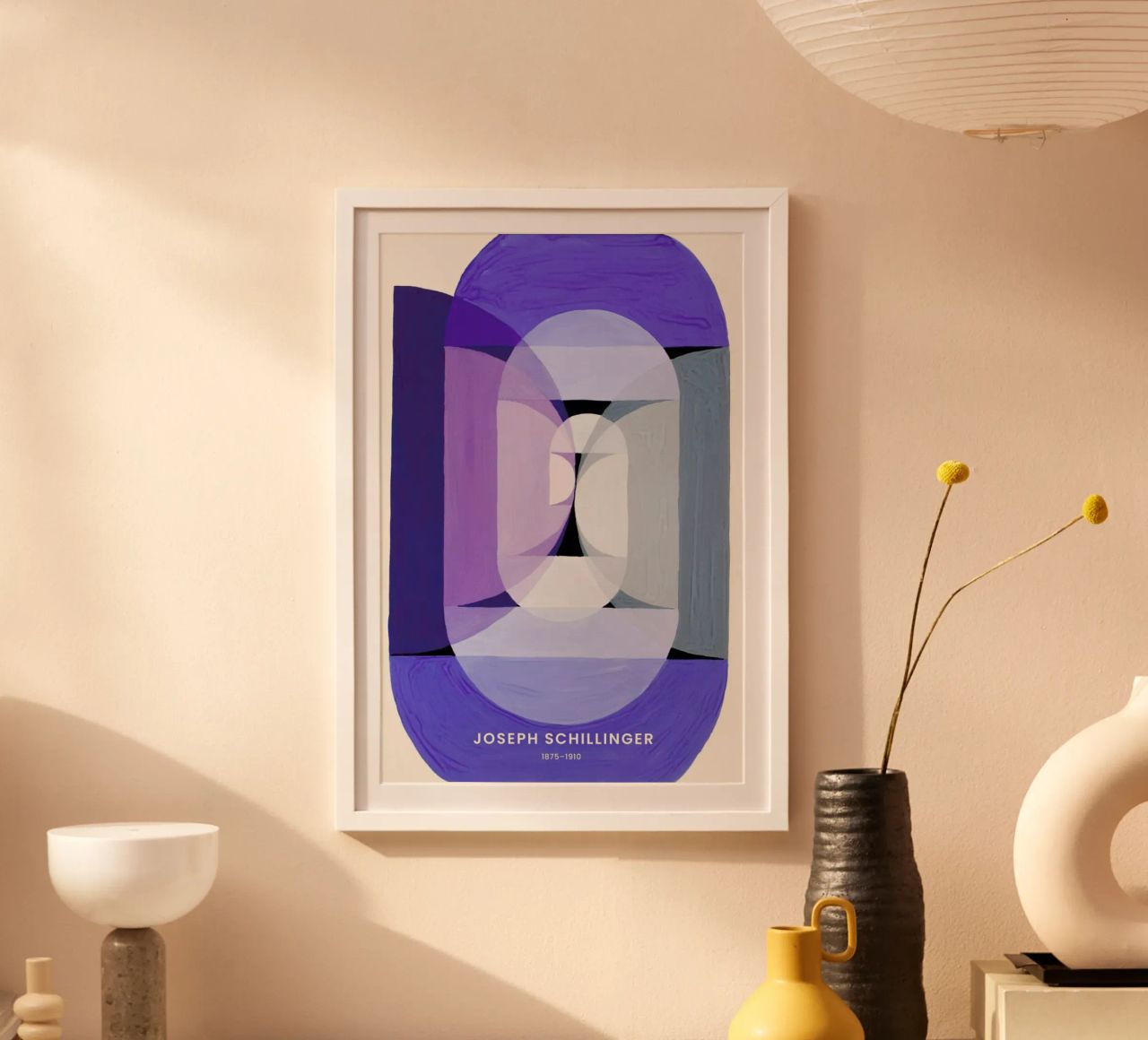 Schillinger - Blue Gray Violet Wheel poster van Vintage by JUNIQE