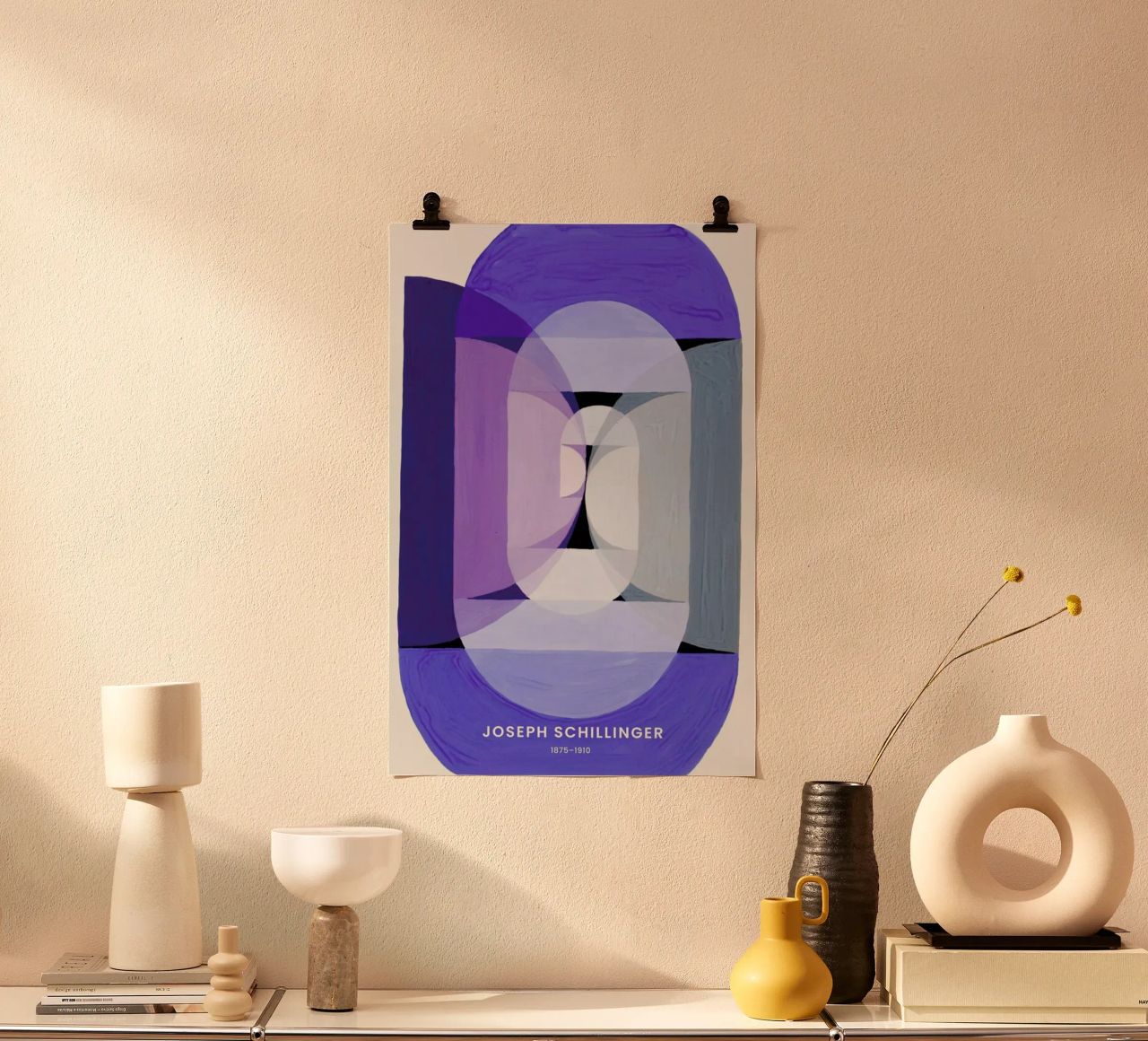 Schillinger - Blue Gray Violet Wheel poster van Vintage by JUNIQE