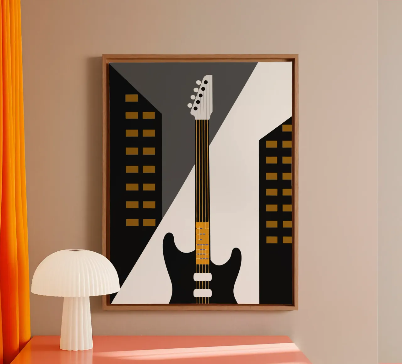 Chitarra elettrica tela con Cornice a cassetta da LOOK DIFFERENT