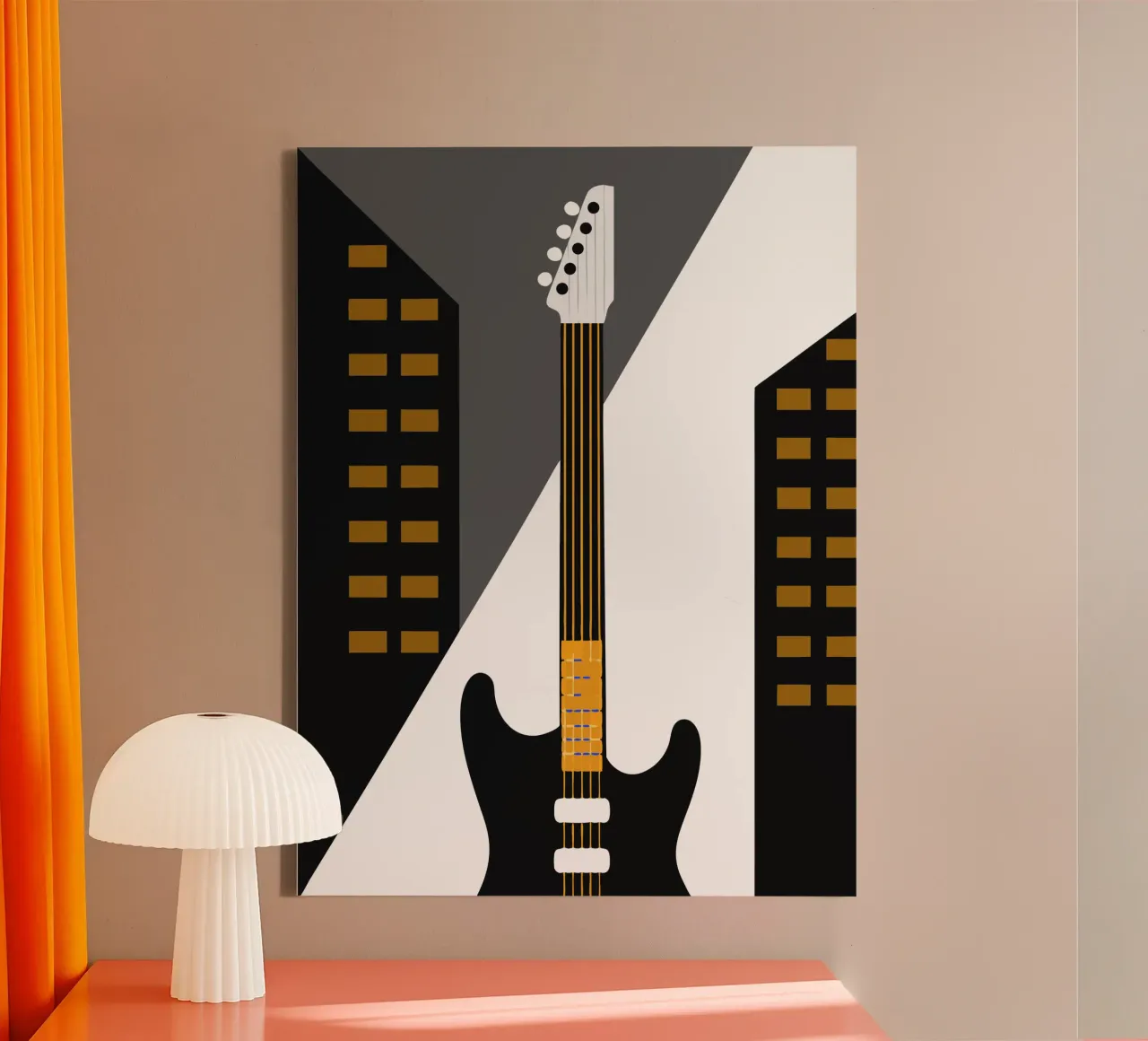 Chitarra elettrica tela con Cornice a cassetta da LOOK DIFFERENT