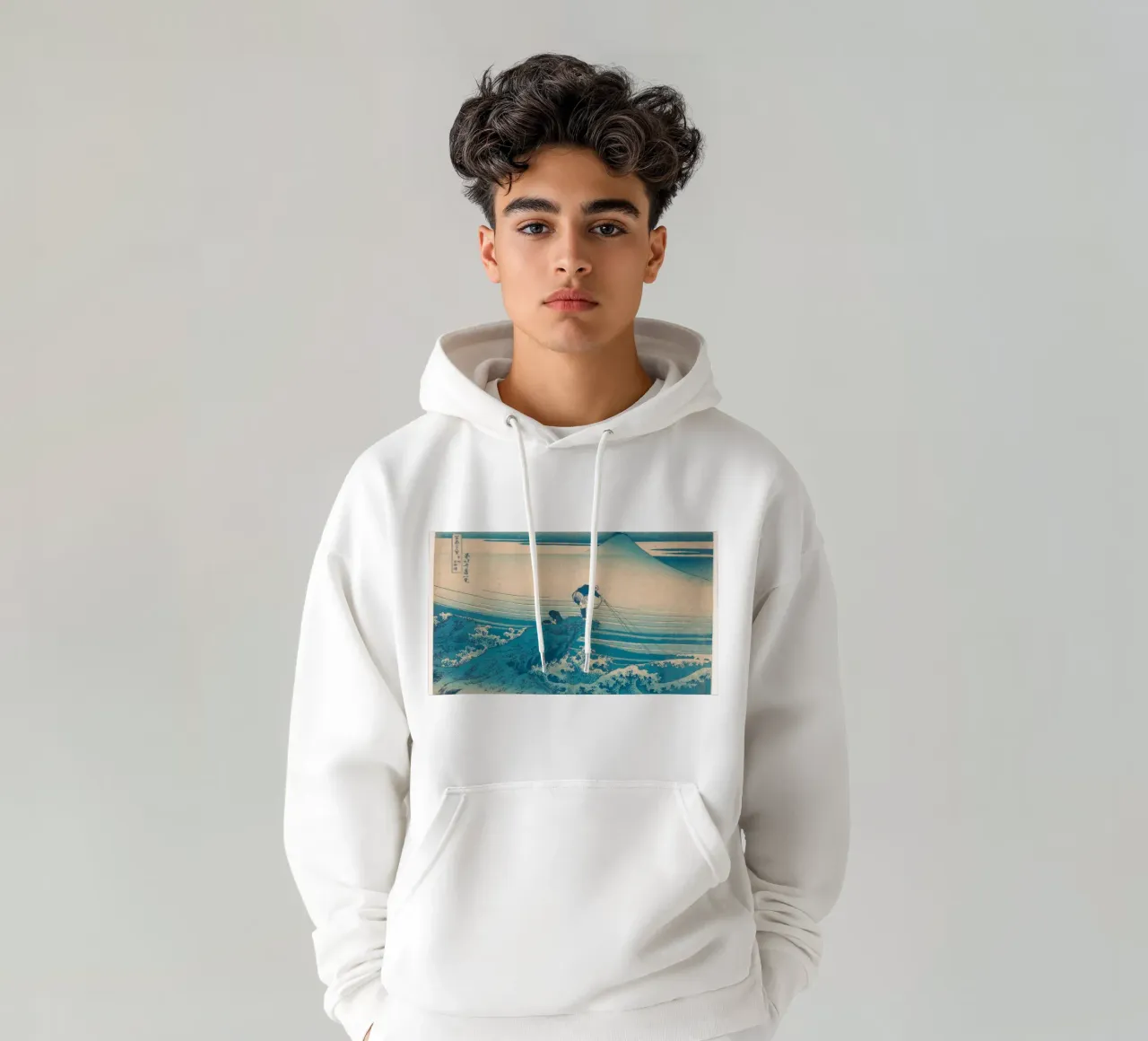 Kajikazawa di Hokusai a Kai: Fuji e mari agitati - Trending Uk felpa con cappuccio da NorwesClub