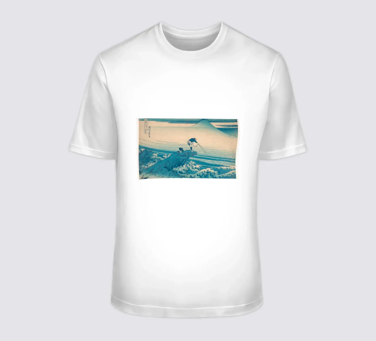 Kajikazawa di Hokusai a Kai: Fuji e mari agitati - Trending Uk t-shirt da NorwesClub