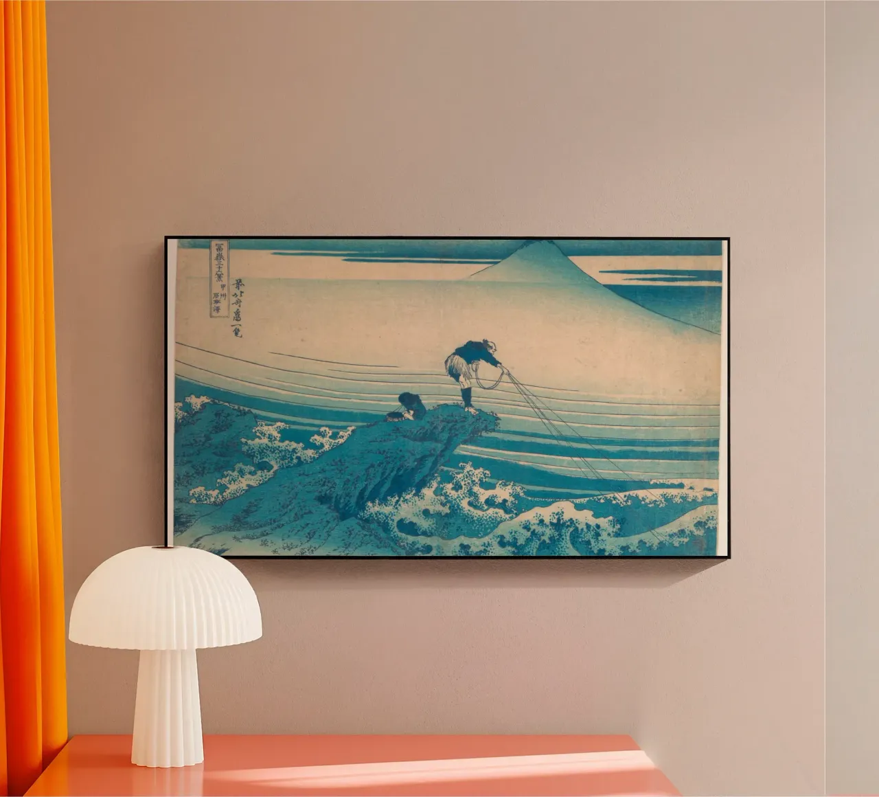 Kajikazawa di Hokusai a Kai: Fuji e mari agitati - Trending Uk plexiglass da NorwesClub