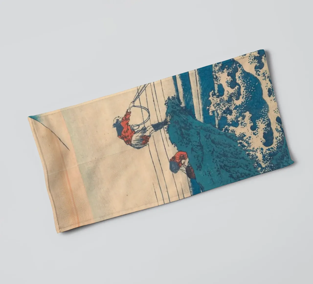 Kajikazawa in Kai" di Hokusai: Fuji e pescatori - L'icona di Uki asciugamano da bagno da NorwesClub