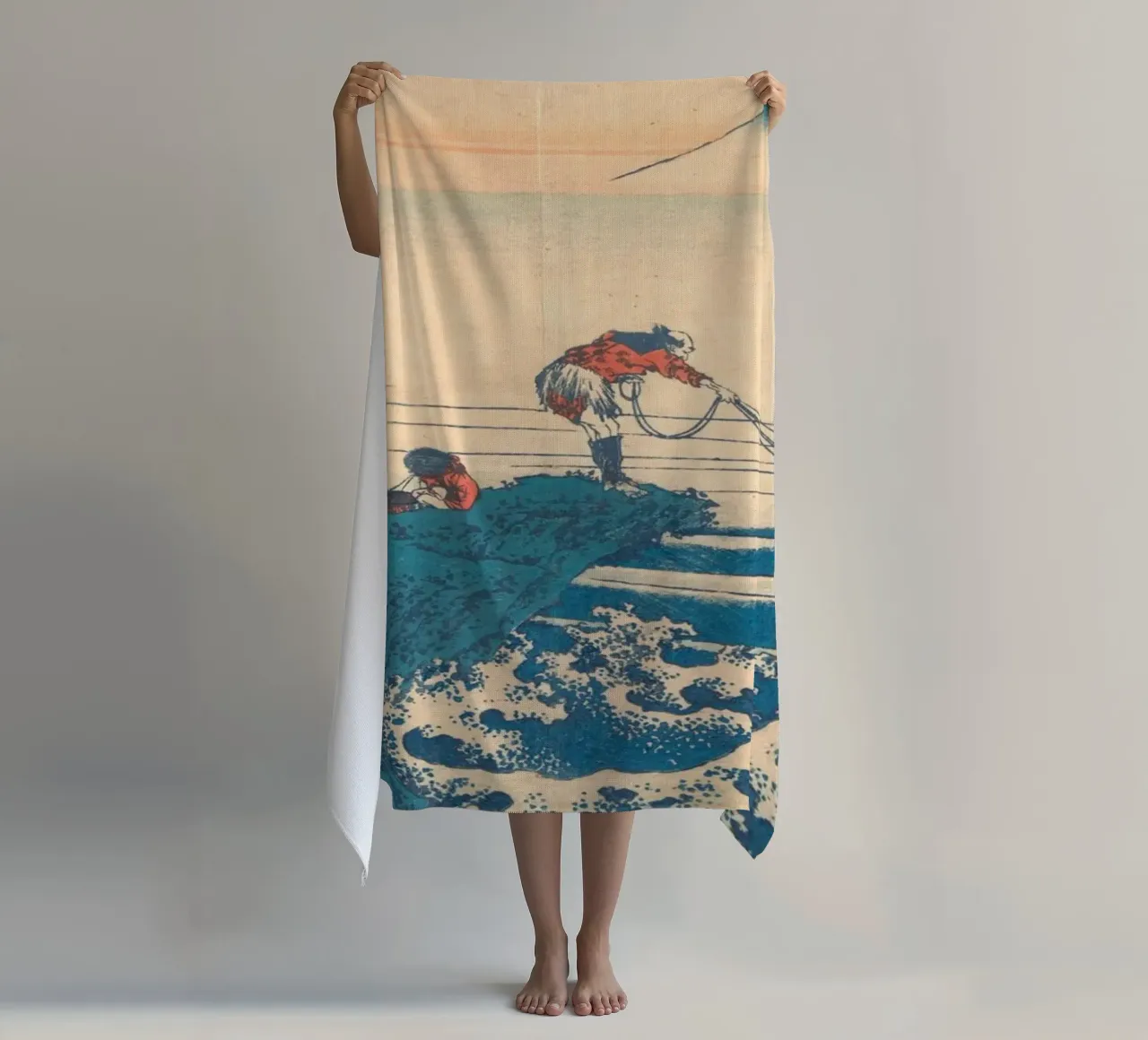 Kajikazawa in Kai" di Hokusai: Fuji e pescatori - L'icona di Uki telo mare da NorwesClub