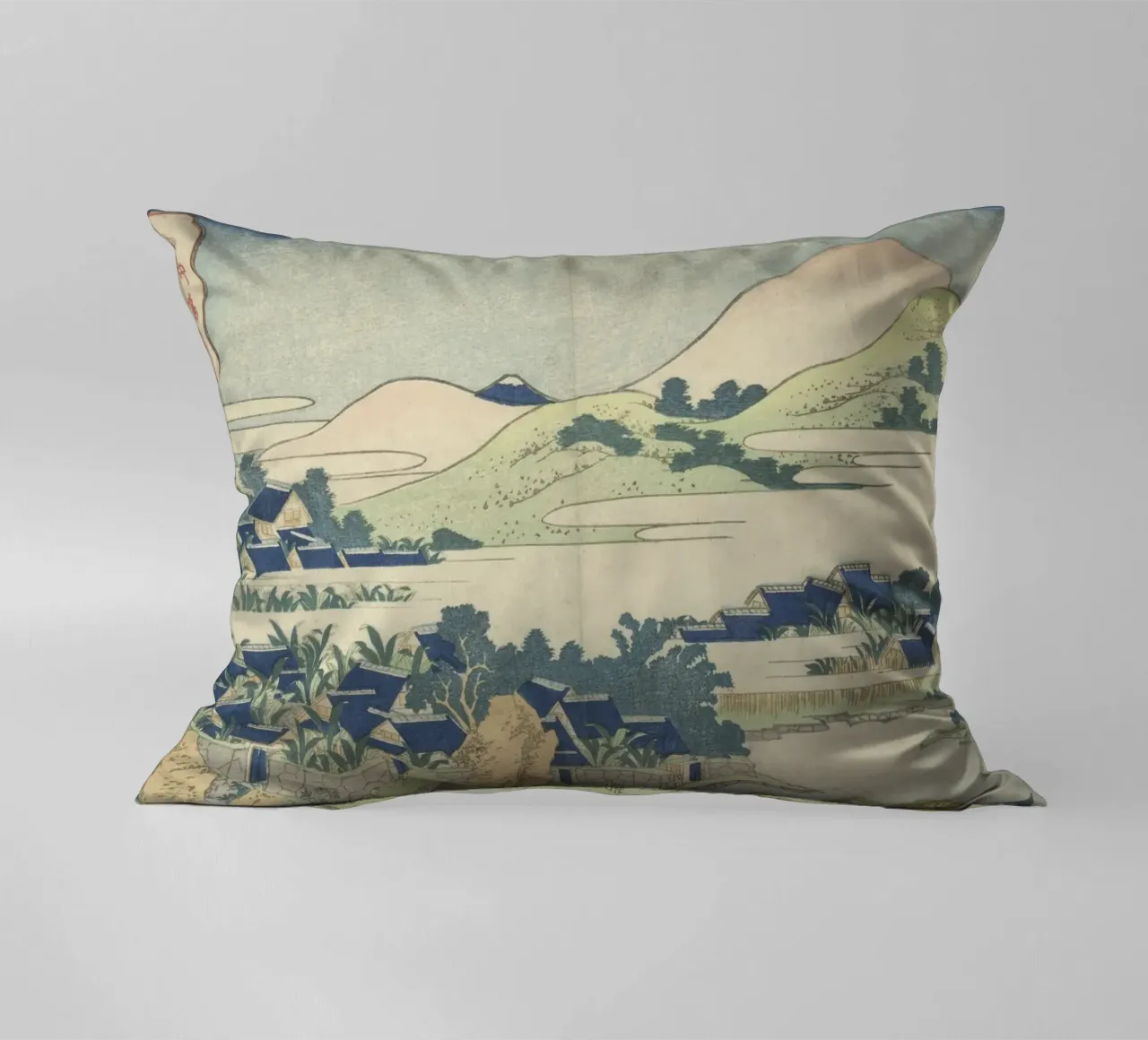 Isole Ryukyu di Hokusai: Villaggio costiero e montagne - Sereno cuscino da NorwesClub