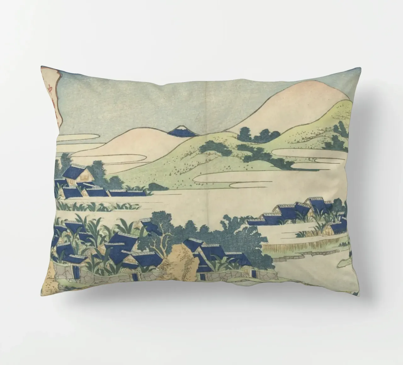 Isole Ryukyu di Hokusai: Villaggio costiero e montagne - Sereno cuscino da NorwesClub