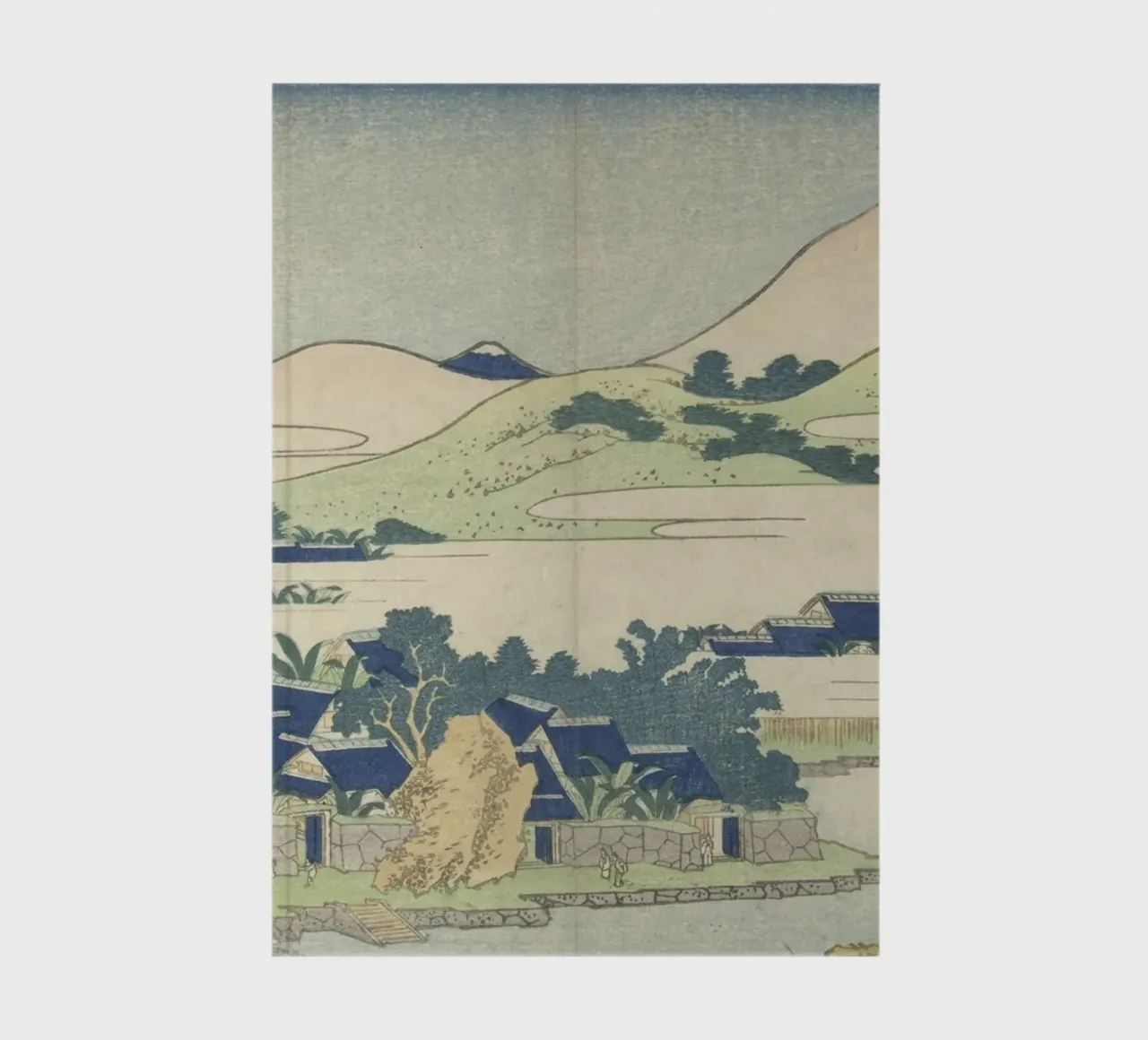 Hokusai Ryukyu Islands: Coastal Village & Mountains - Serene notebook by NorwesClub
