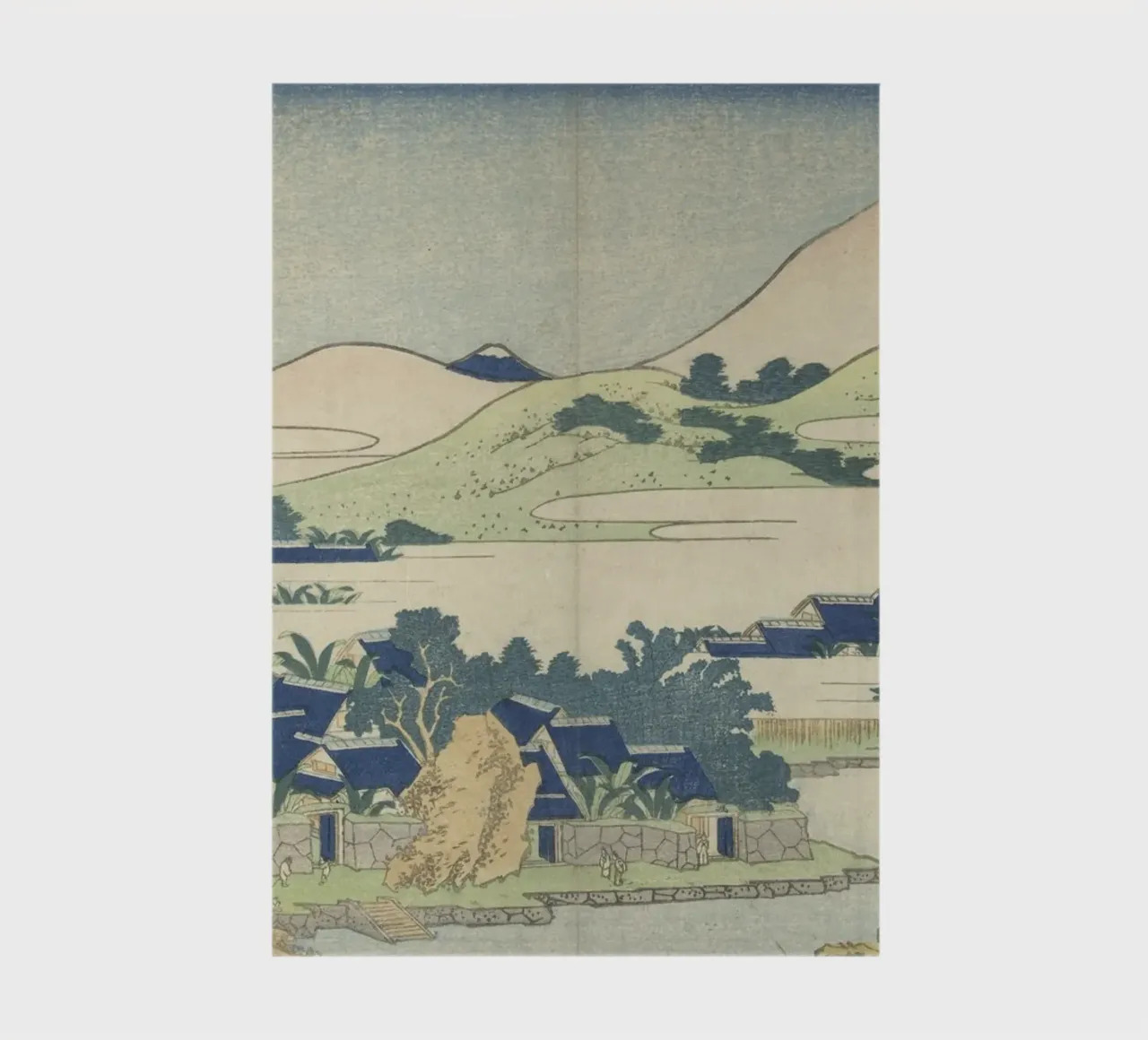 Hokusai Ryukyu Islands: Coastal Village & Mountains - Serene notebook by NorwesClub