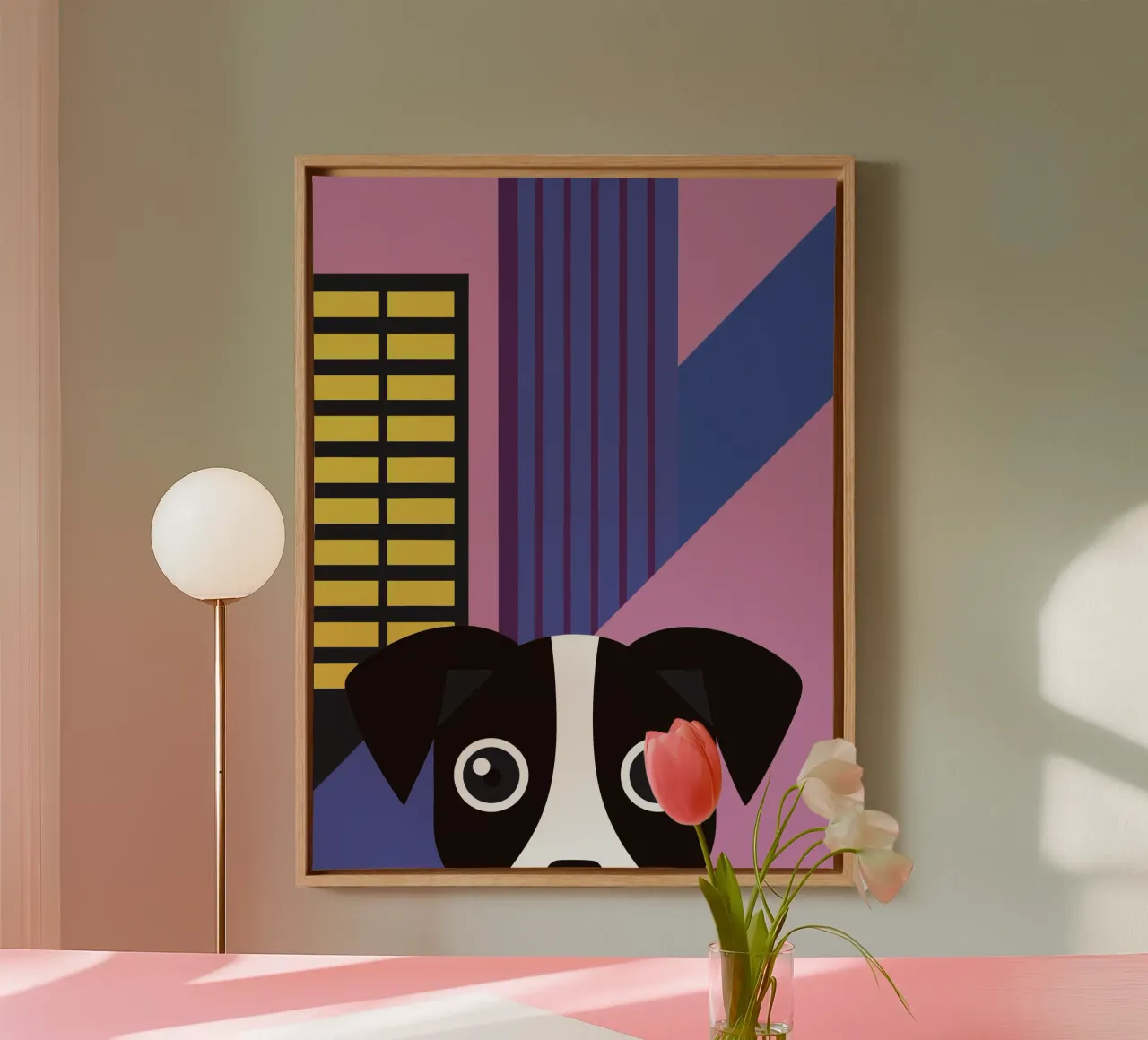 Cane moderno tela con Cornice a cassetta da LOOK DIFFERENT