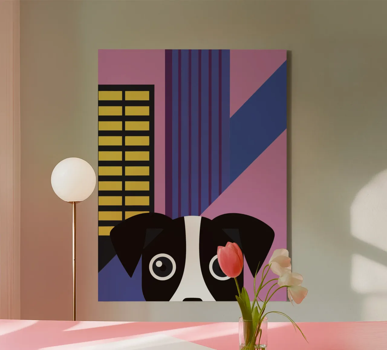 Cane moderno tela con Cornice a cassetta da LOOK DIFFERENT