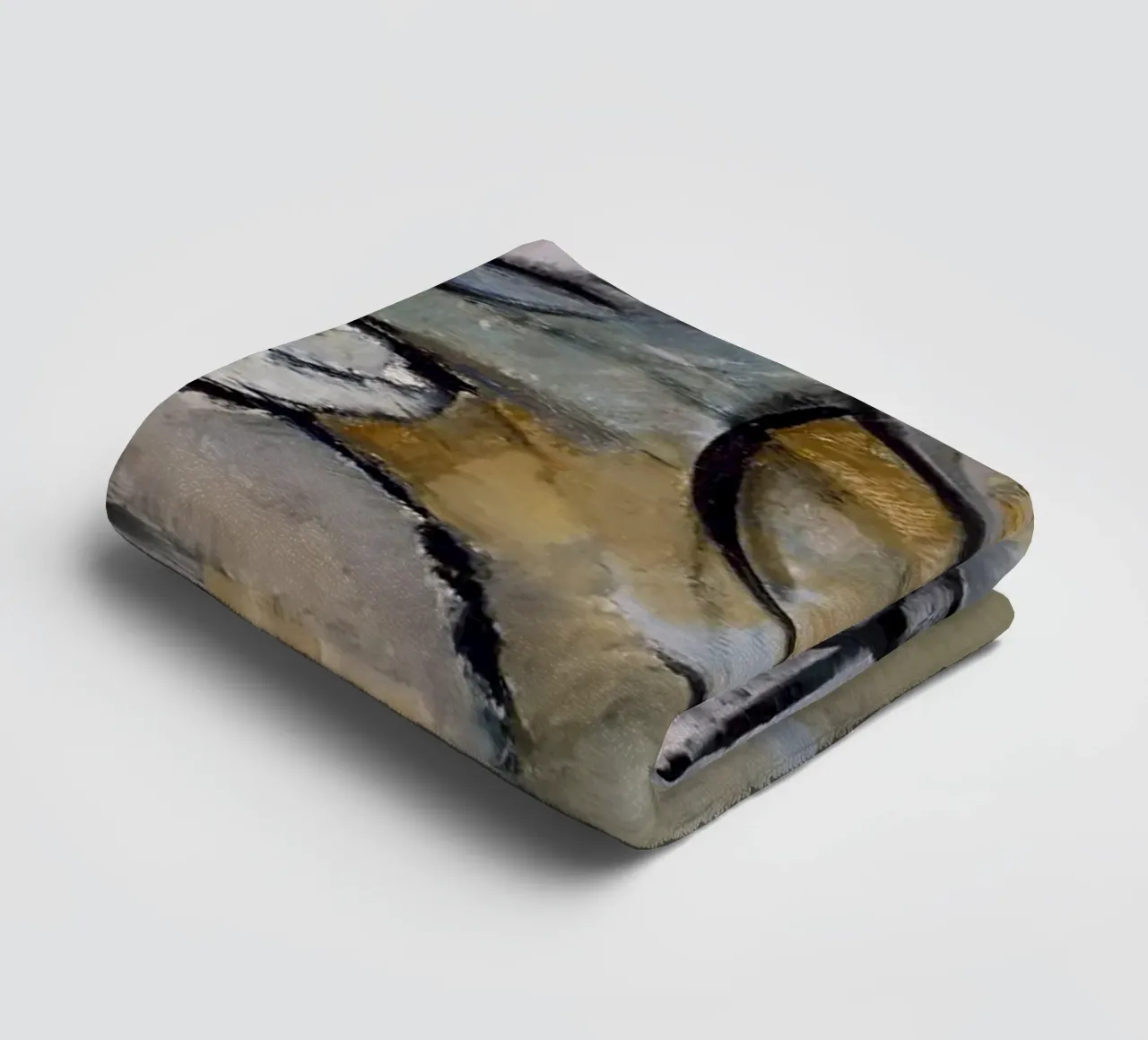 Mondrian Nature: Gray Tree, Cubist Abstraction, Organic Mode towel by NorwesClub