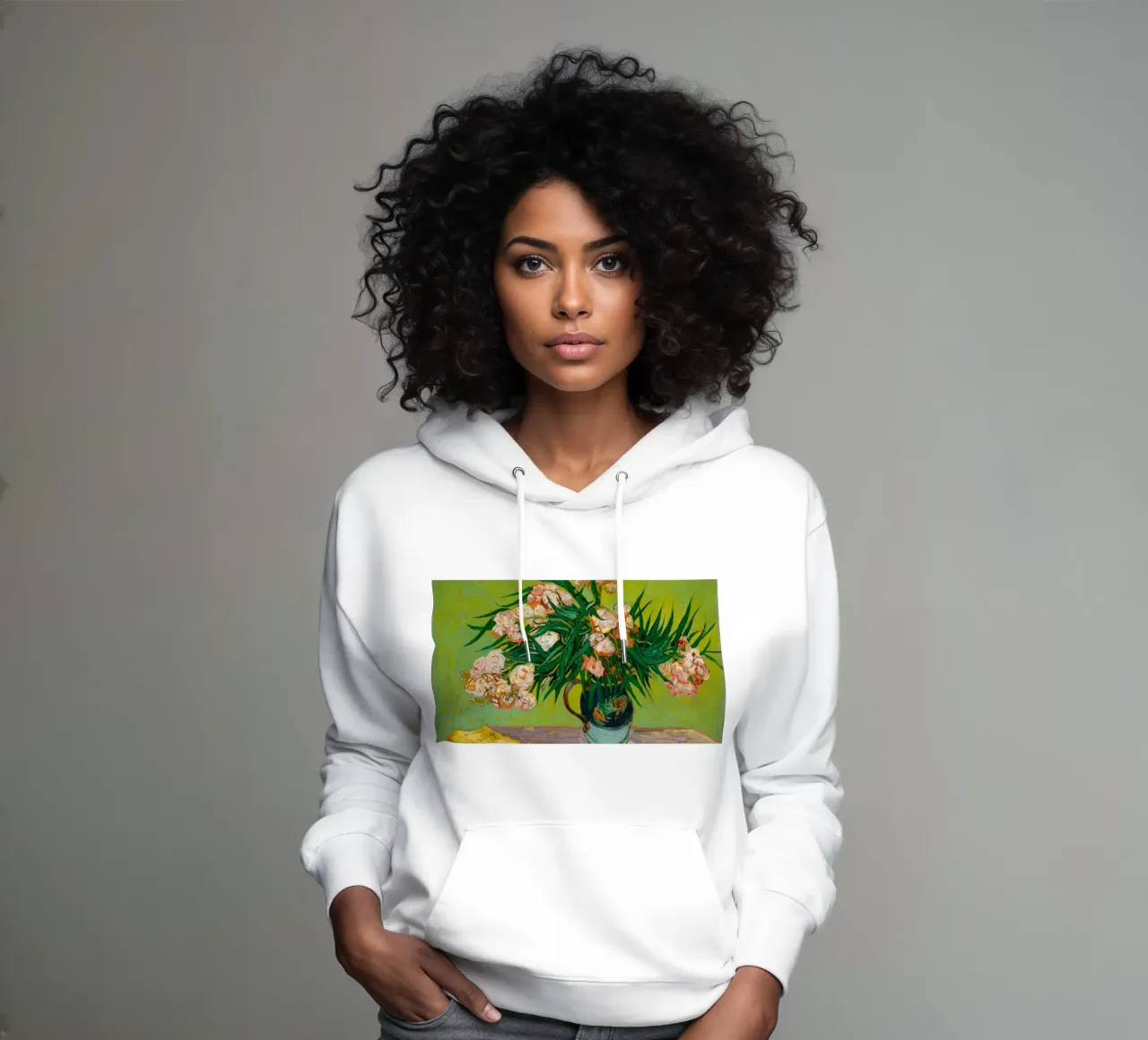 Van Gogh fiorisce: Oleandri, Espressionismo floreale, Summer Vib felpa con cappuccio da NorwesClub