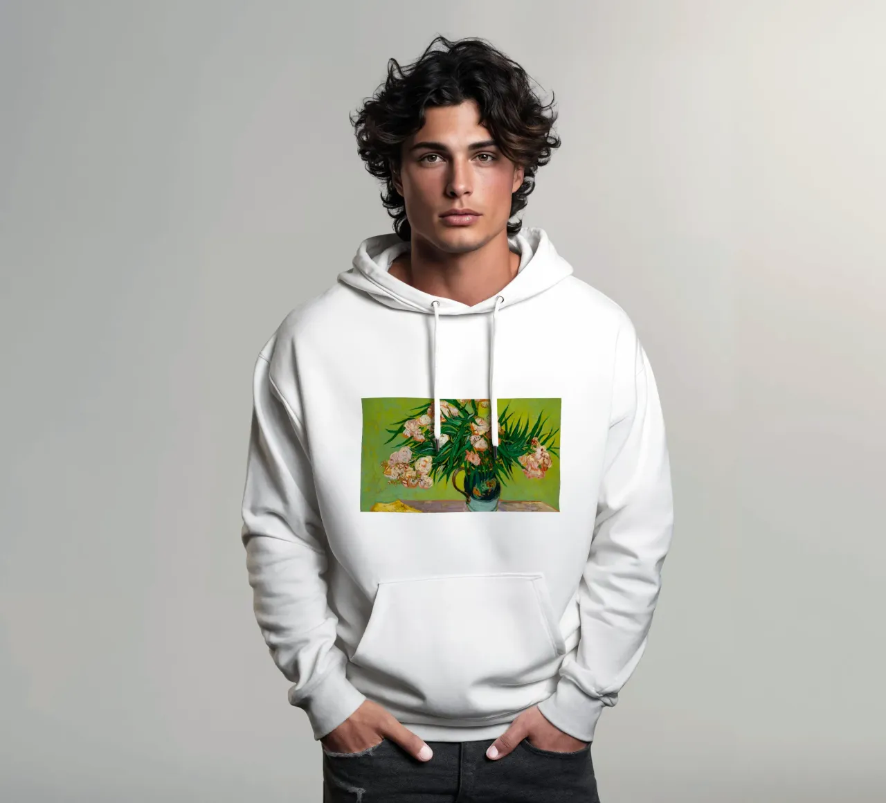 Van Gogh fiorisce: Oleandri, Espressionismo floreale, Summer Vib felpa con cappuccio da NorwesClub