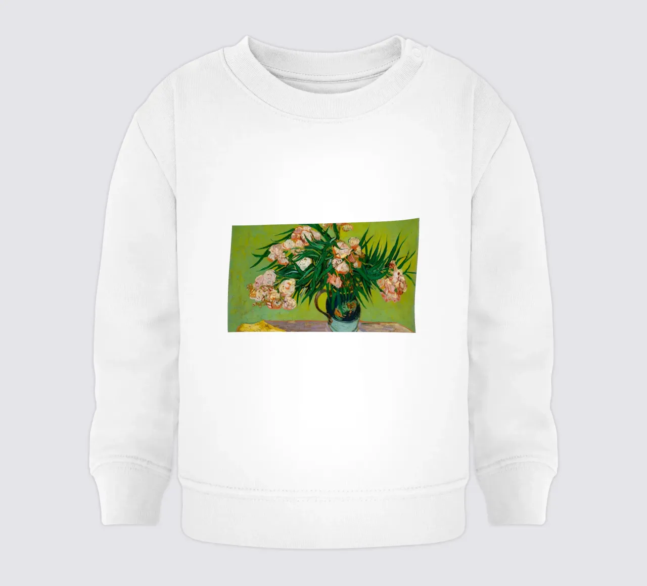Van Gogh fiorisce: Oleandri, Espressionismo floreale, Summer Vib felpa neonato da NorwesClub