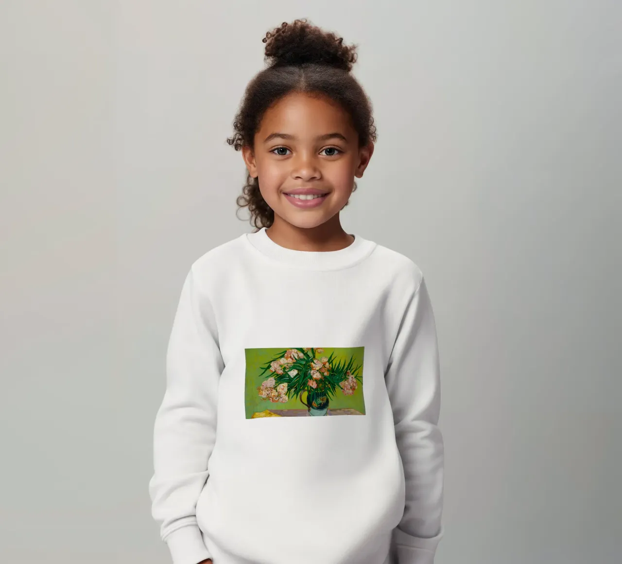 Van Gogh fiorisce: Oleandri, Espressionismo floreale, Summer Vib felpa bambino da NorwesClub