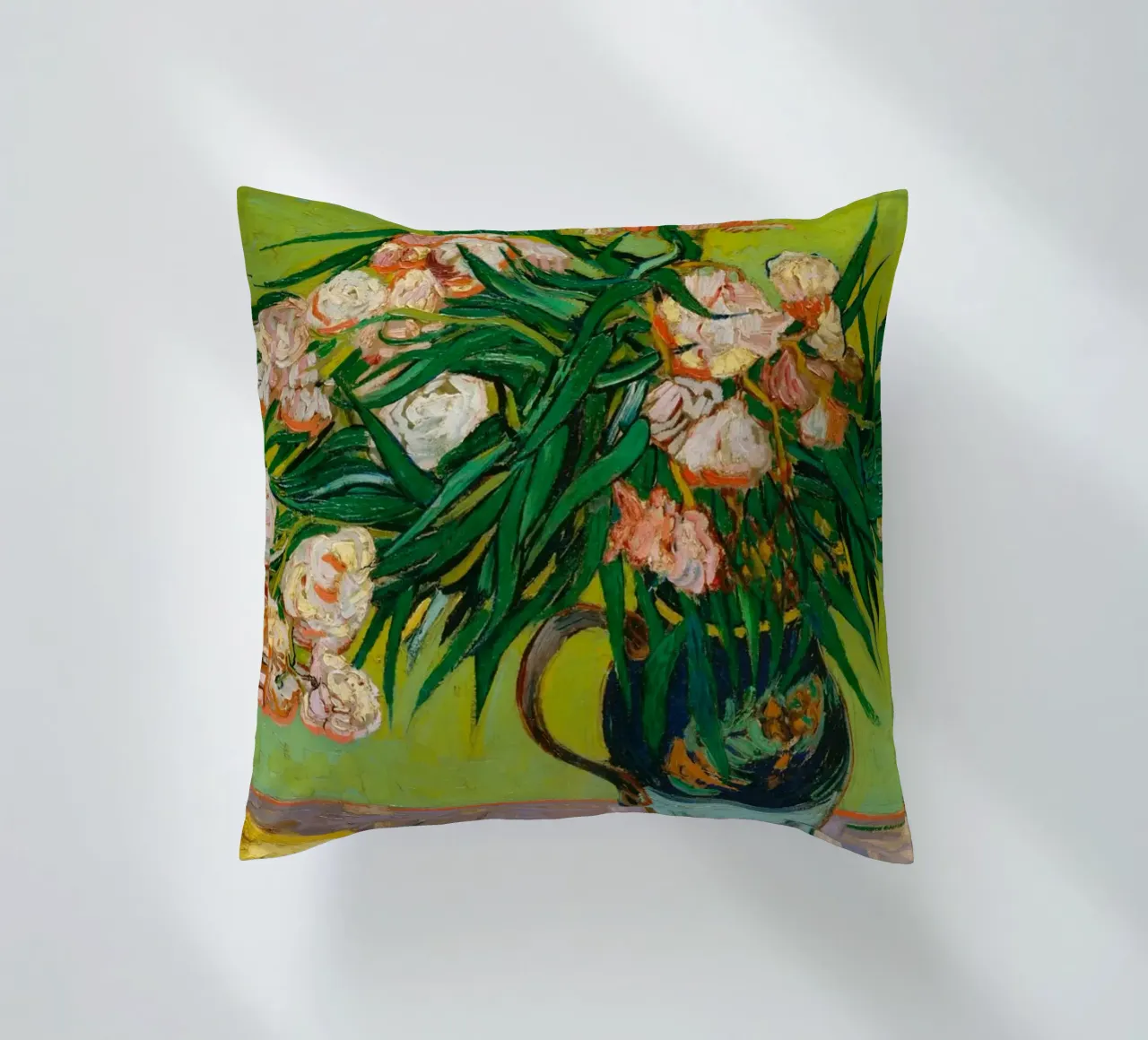 Van Gogh fiorisce: Oleandri, Espressionismo floreale, Summer Vib cuscino da NorwesClub