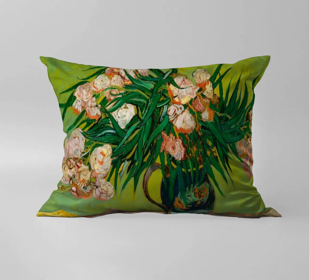 Van Gogh fiorisce: Oleandri, Espressionismo floreale, Summer Vib cuscino da NorwesClub