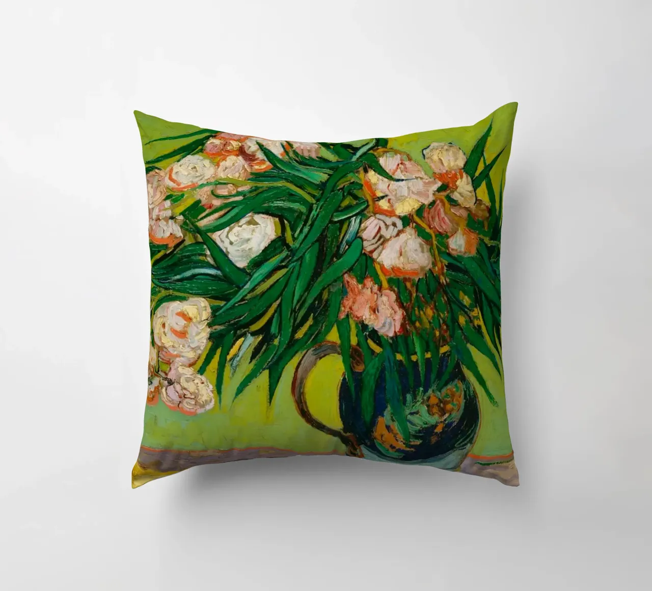 Van Gogh fiorisce: Oleandri, Espressionismo floreale, Summer Vib cuscino da NorwesClub