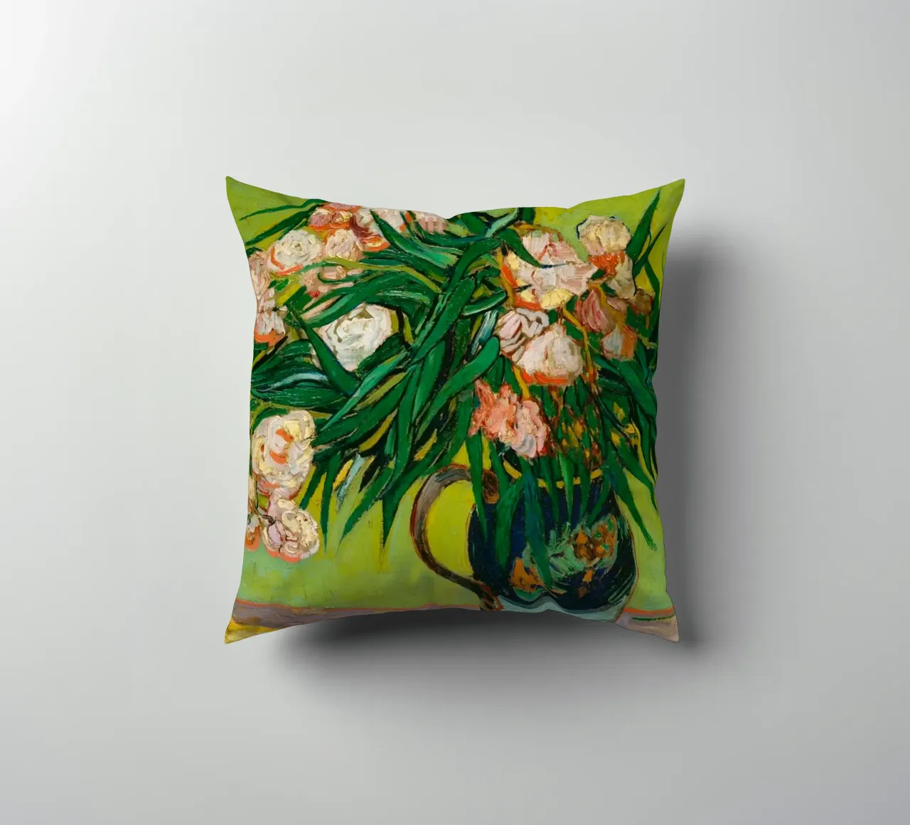 Van Gogh fiorisce: Oleandri, Espressionismo floreale, Summer Vib cuscino da NorwesClub
