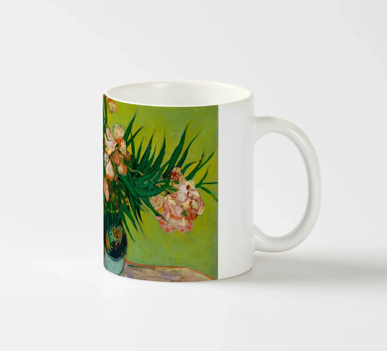 Van Gogh fiorisce: Oleandri, Espressionismo floreale, Summer Vib tazza in ceramica da NorwesClub