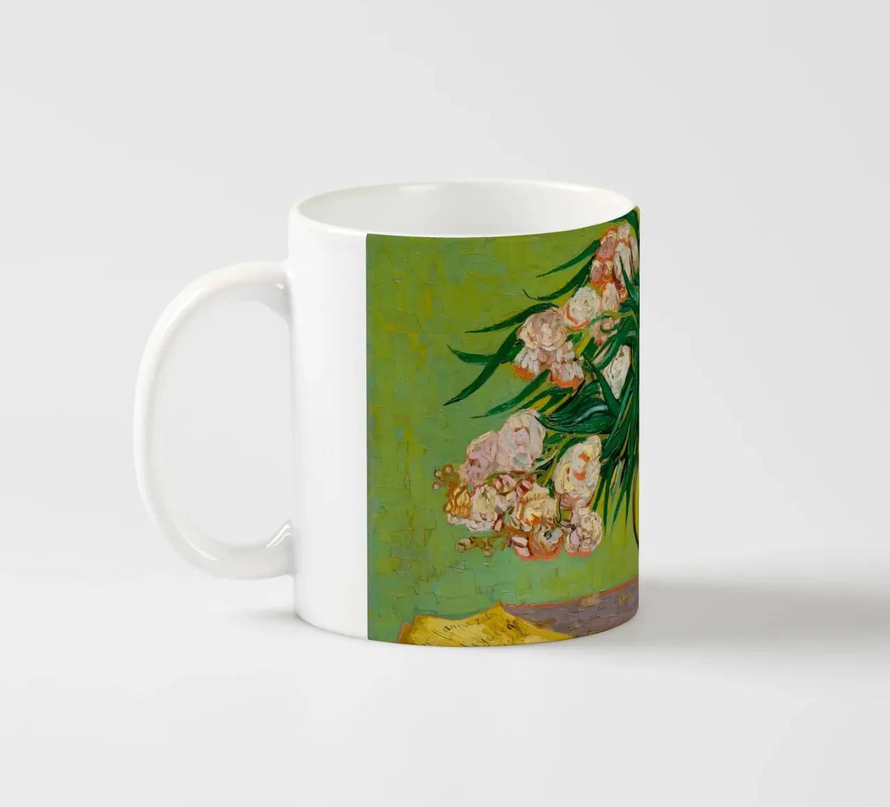 Van Gogh fiorisce: Oleandri, Espressionismo floreale, Summer Vib tazza in ceramica da NorwesClub