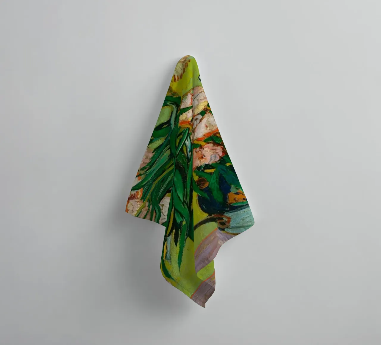 Van Gogh fiorisce: Oleandri, Espressionismo floreale, Summer Vib asciugamano da bagno da NorwesClub