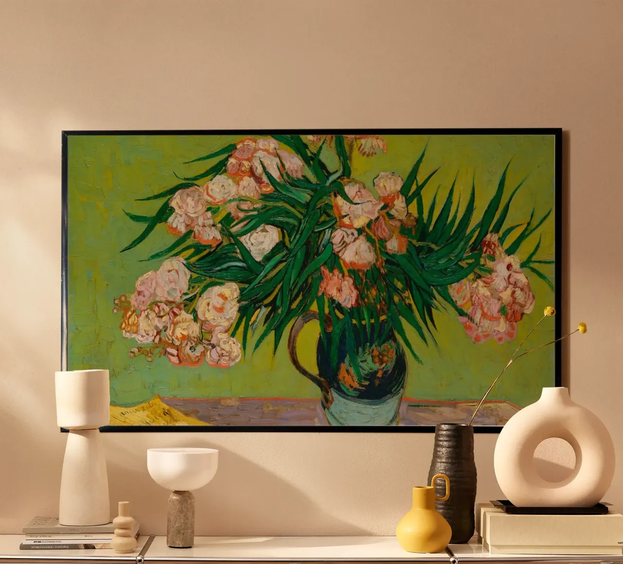 Van Gogh fiorisce: Oleandri, Espressionismo floreale, Summer Vib carta hahnemühle da NorwesClub