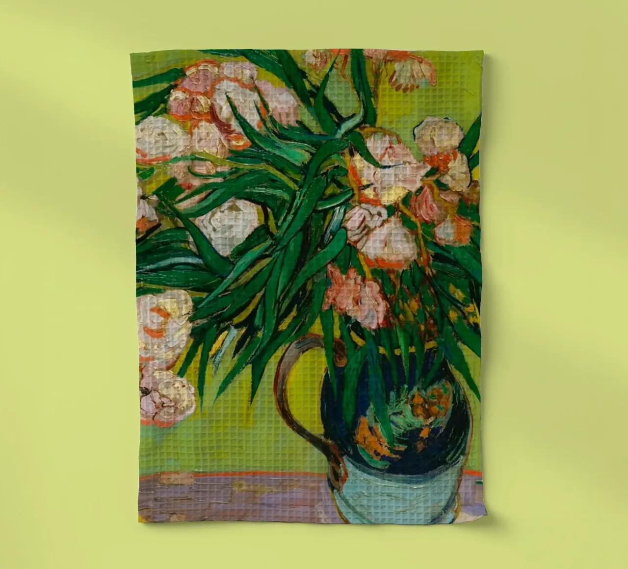 Van Gogh fiorisce: Oleandri, Espressionismo floreale, Summer Vib canovaccio da cucina da NorwesClub