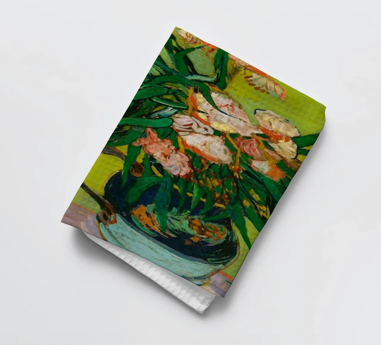 Van Gogh fiorisce: Oleandri, Espressionismo floreale, Summer Vib canovaccio da cucina da NorwesClub