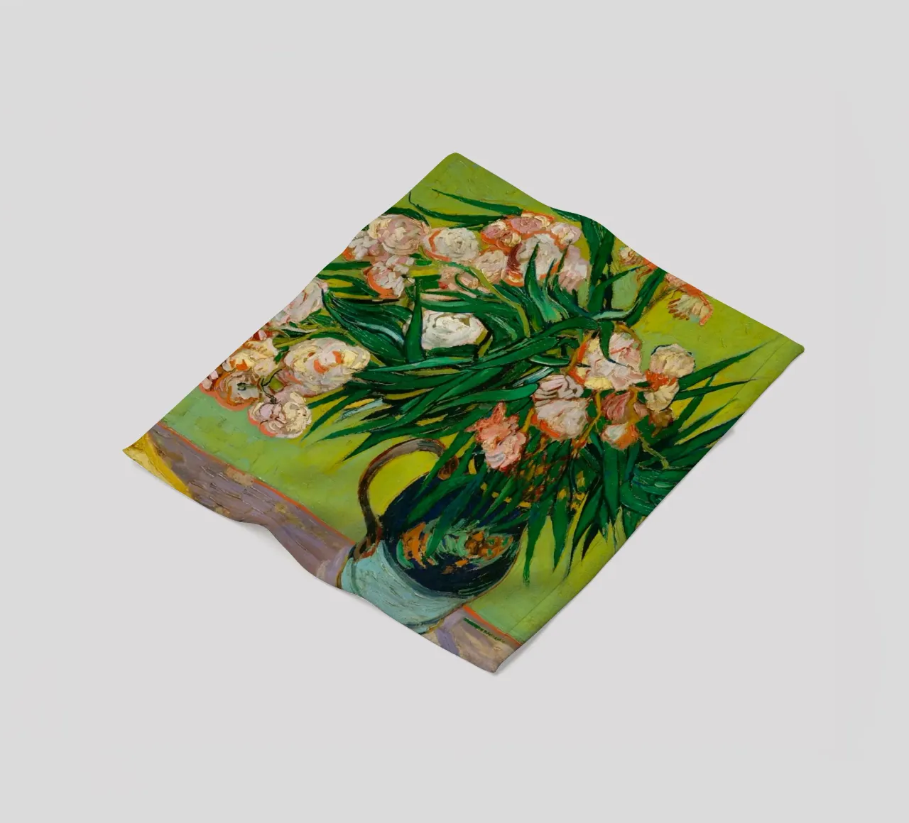 Van Gogh fiorisce: Oleandri, Espressionismo floreale, Summer Vib coperta in pile da NorwesClub