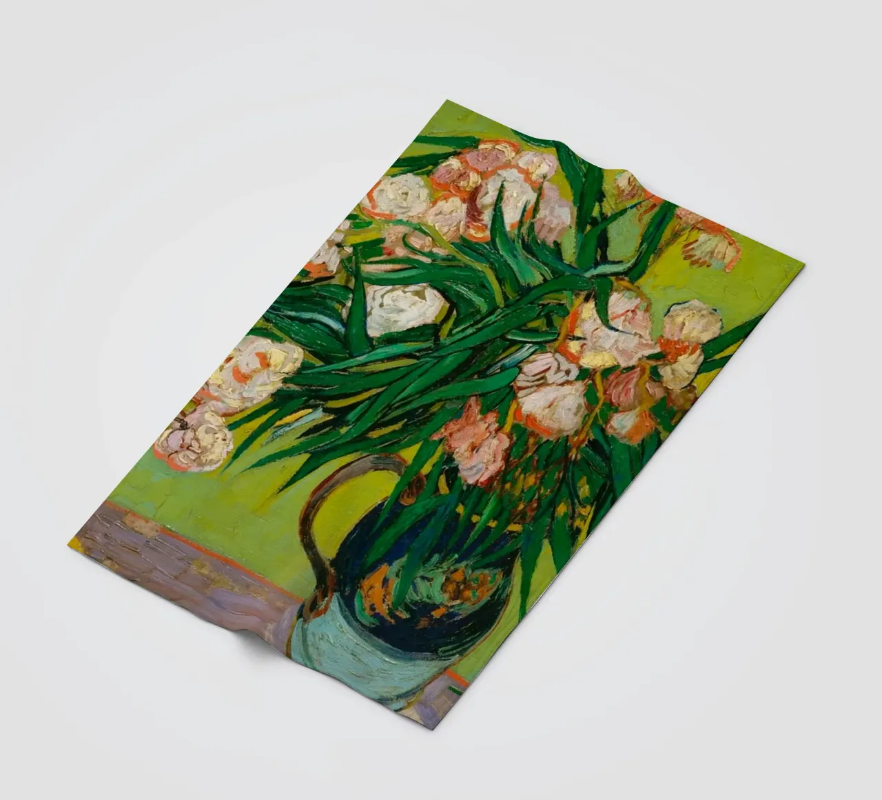 Van Gogh fiorisce: Oleandri, Espressionismo floreale, Summer Vib coperta in pile da NorwesClub