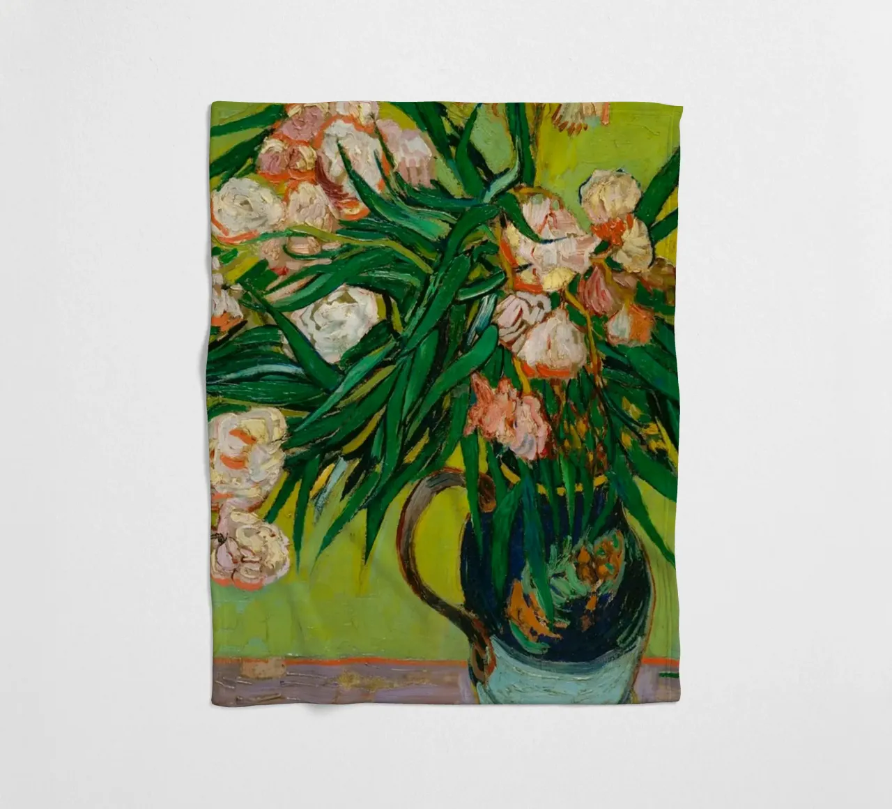 Van Gogh fiorisce: Oleandri, Espressionismo floreale, Summer Vib coperta in pile da NorwesClub