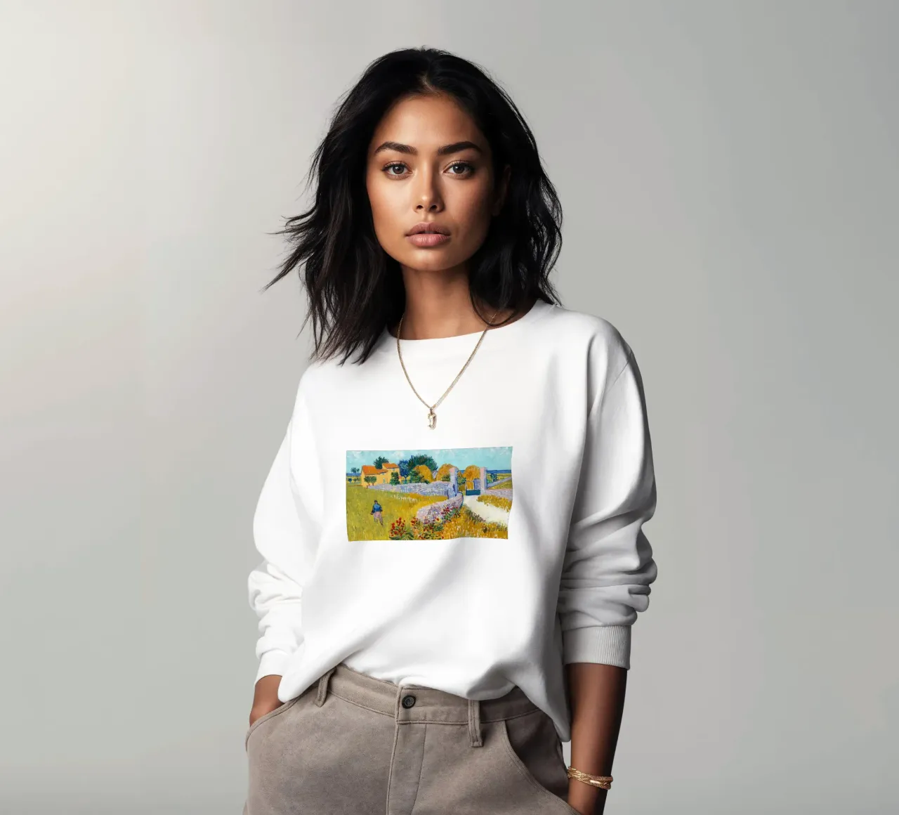 Van Gogh's Provence Farmhouse: Post-Impressionist Countrysid sweatshirt by NorwesClub