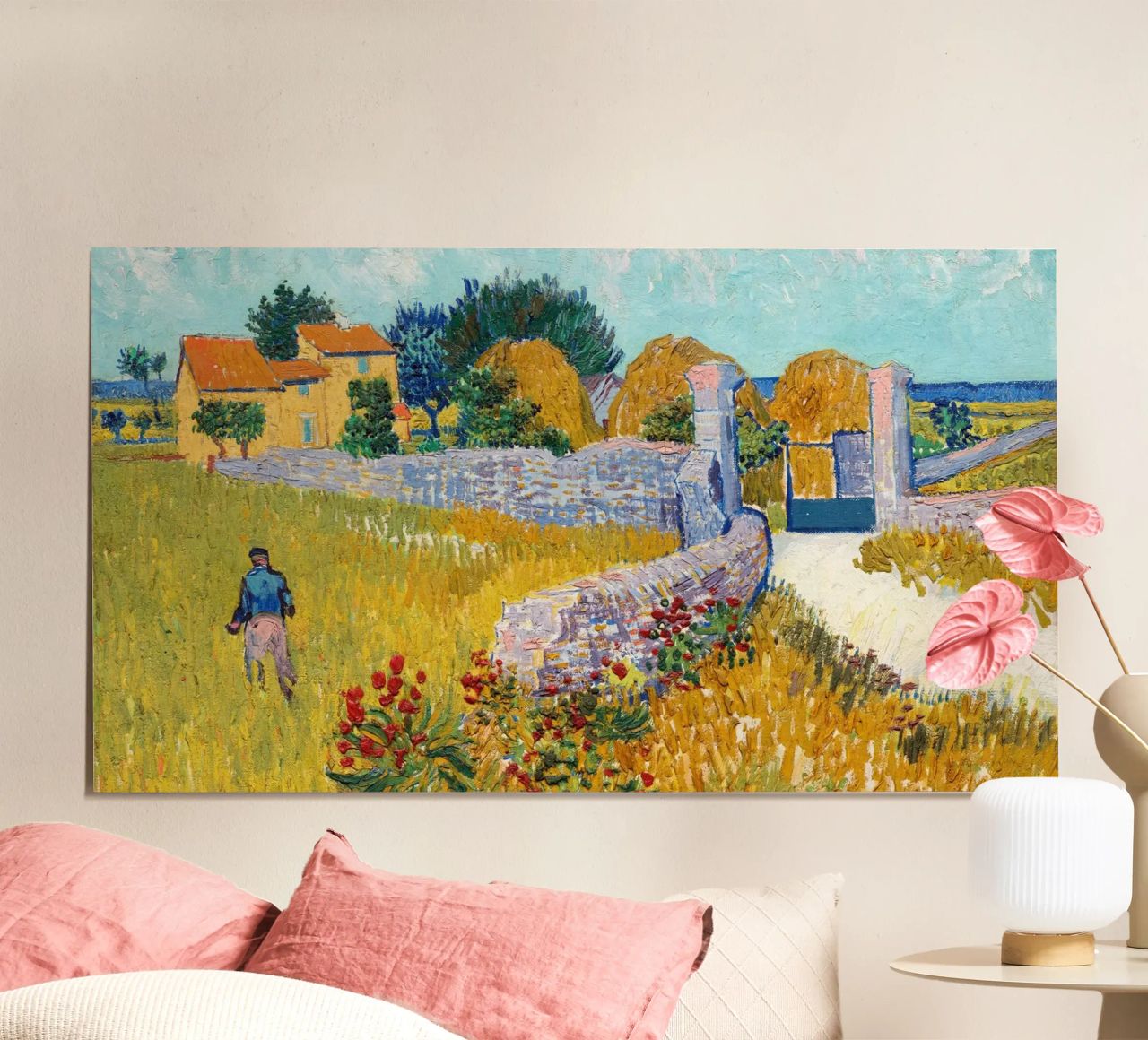La ferme provençale de Van Gogh : La campagne post-impressionniste poster de NorwesClub