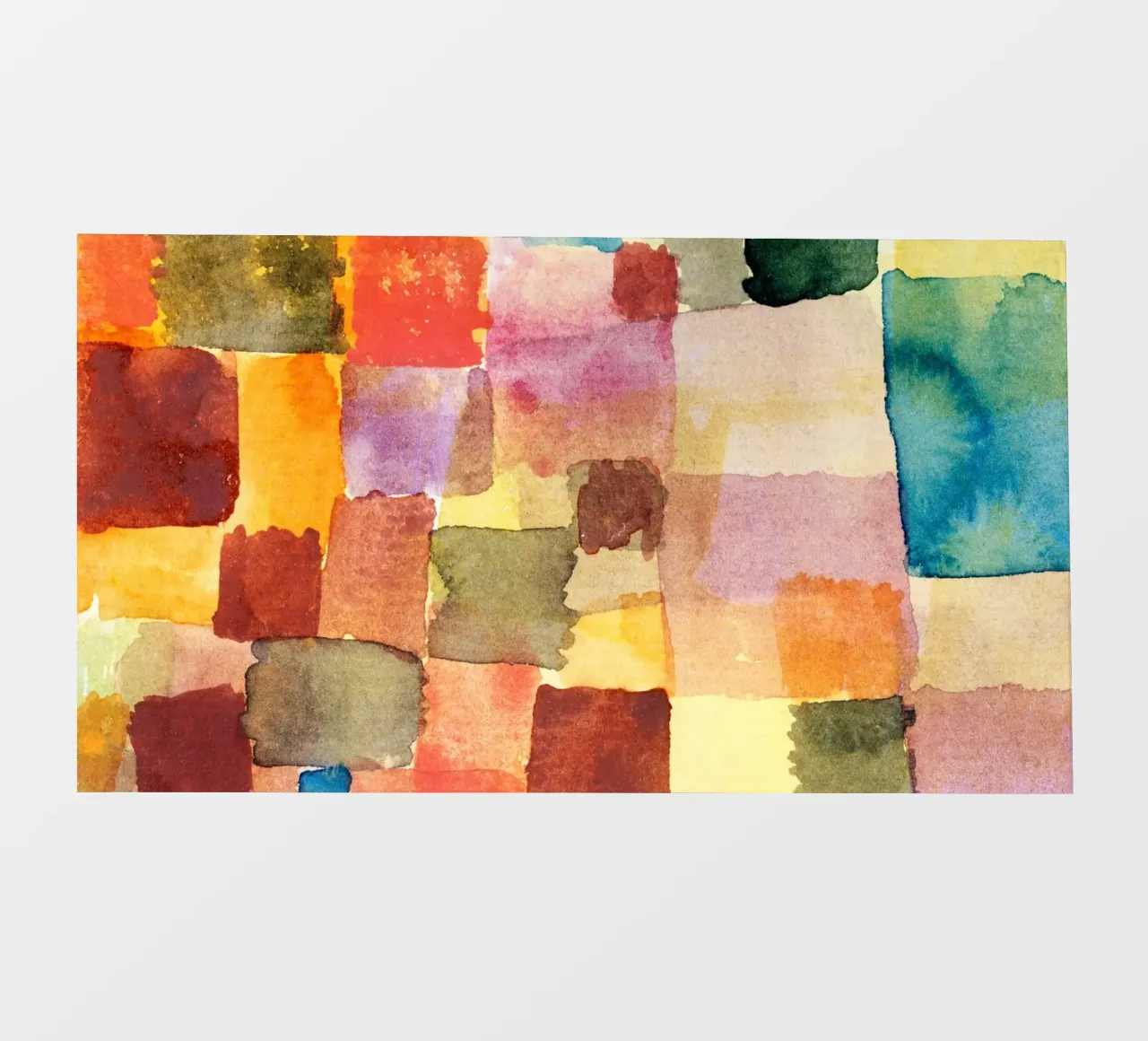 Paul Klee Watercolor Squares: Abstract Expressionist Color F photo wallpaper by NorwesClub
