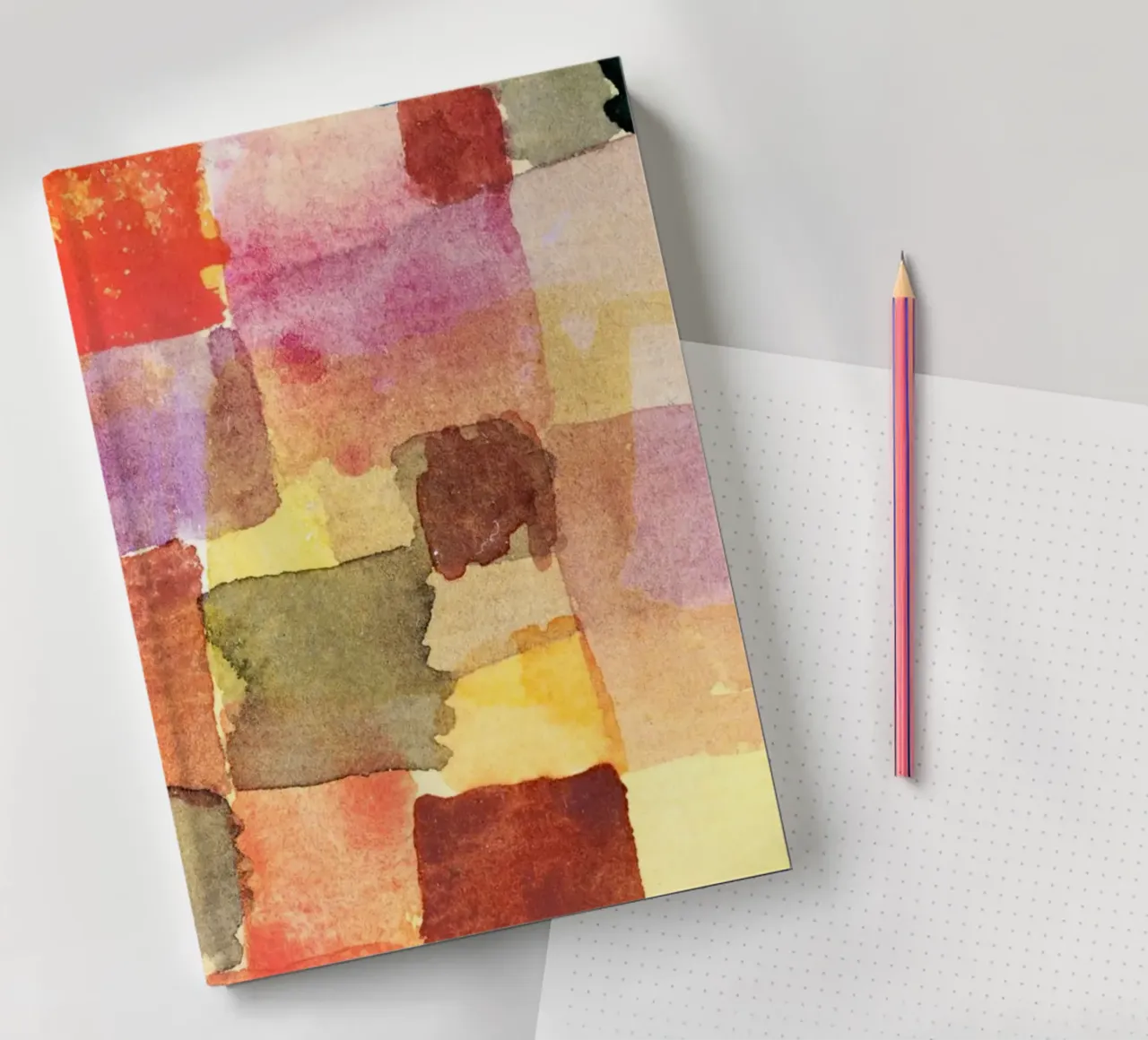 Paul Klee Watercolor Squares: Abstract Expressionist Color F notebook by NorwesClub