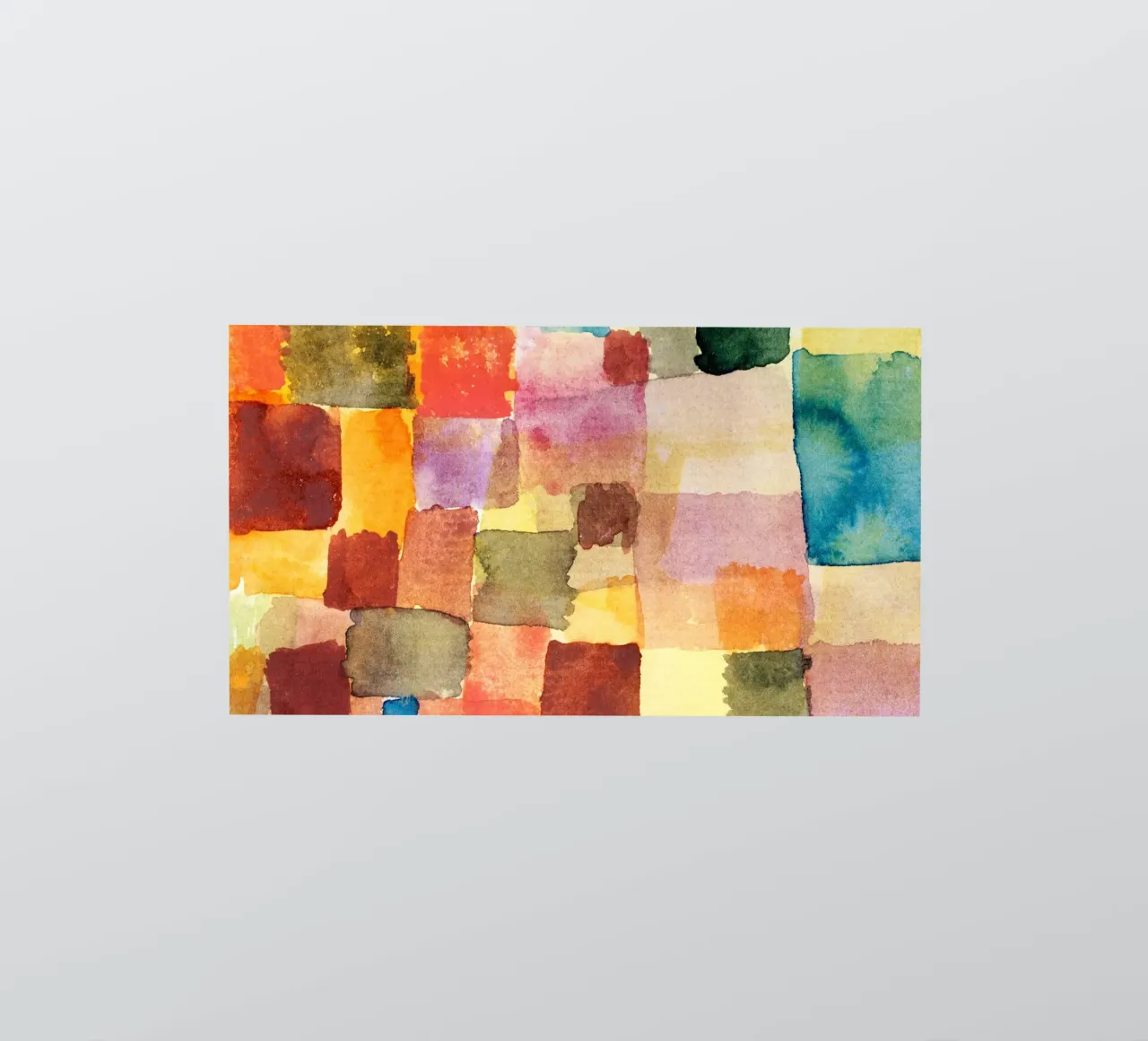 Paul Klee Aquarell Quadrate: Abstrakter Expressionist Farbe F Sticker von NorwesClub