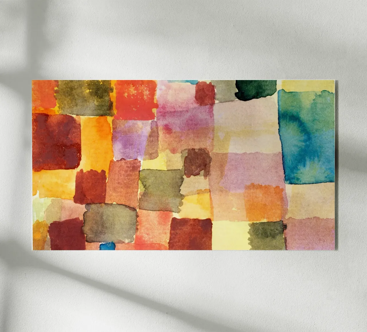 Quadrati acquerellati di Paul Klee: Colore espressionista astratto F plexiglass da NorwesClub