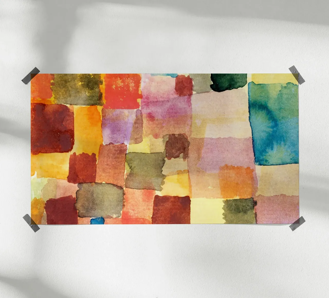 Paul Klee Watercolor Squares: Abstract Expressionist Color F hahnemühle by NorwesClub