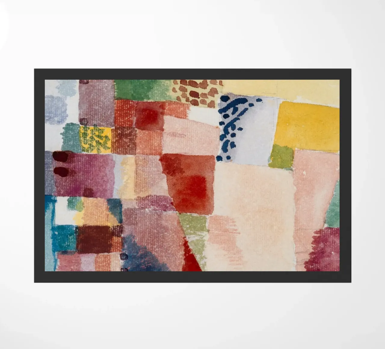 Paul Klee Hammamet Motif: Patchw acquerello astratto Bauhaus zerbino da NorwesClub