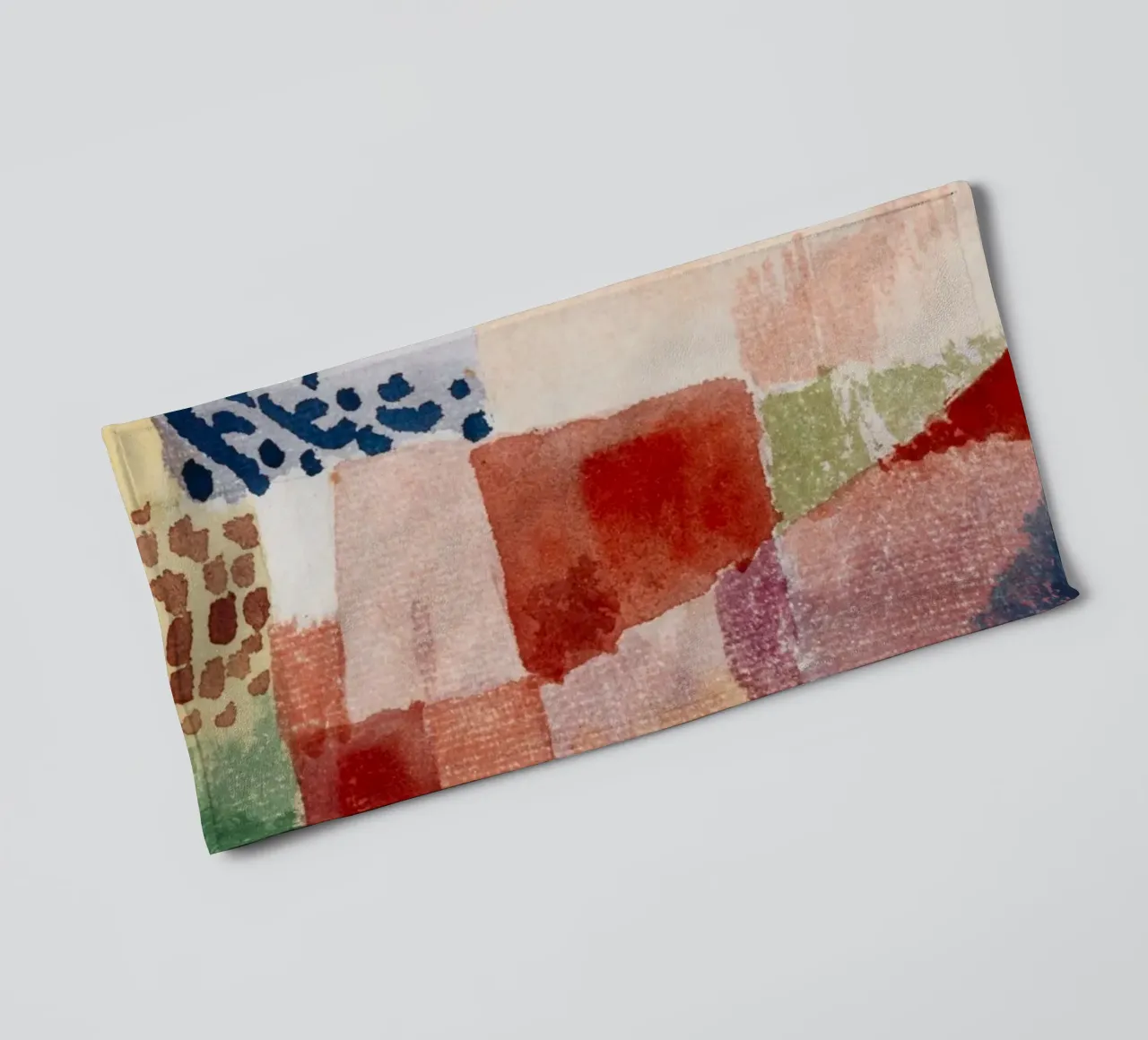 Paul Klee Hammamet Motif: Abstract Bauhaus Watercolor Patchw towel by NorwesClub
