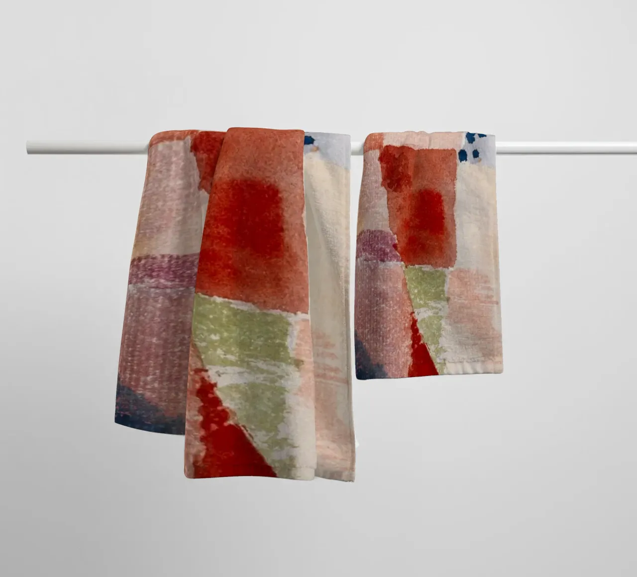 Paul Klee Hammamet Motif: Abstract Bauhaus Watercolor Patchw towel by NorwesClub